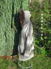Wolle-Acryl Jacke mit Raccoon Kapuzen Streifen